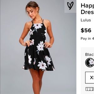 Lulu’s Happy Together Floral lace up dress - M